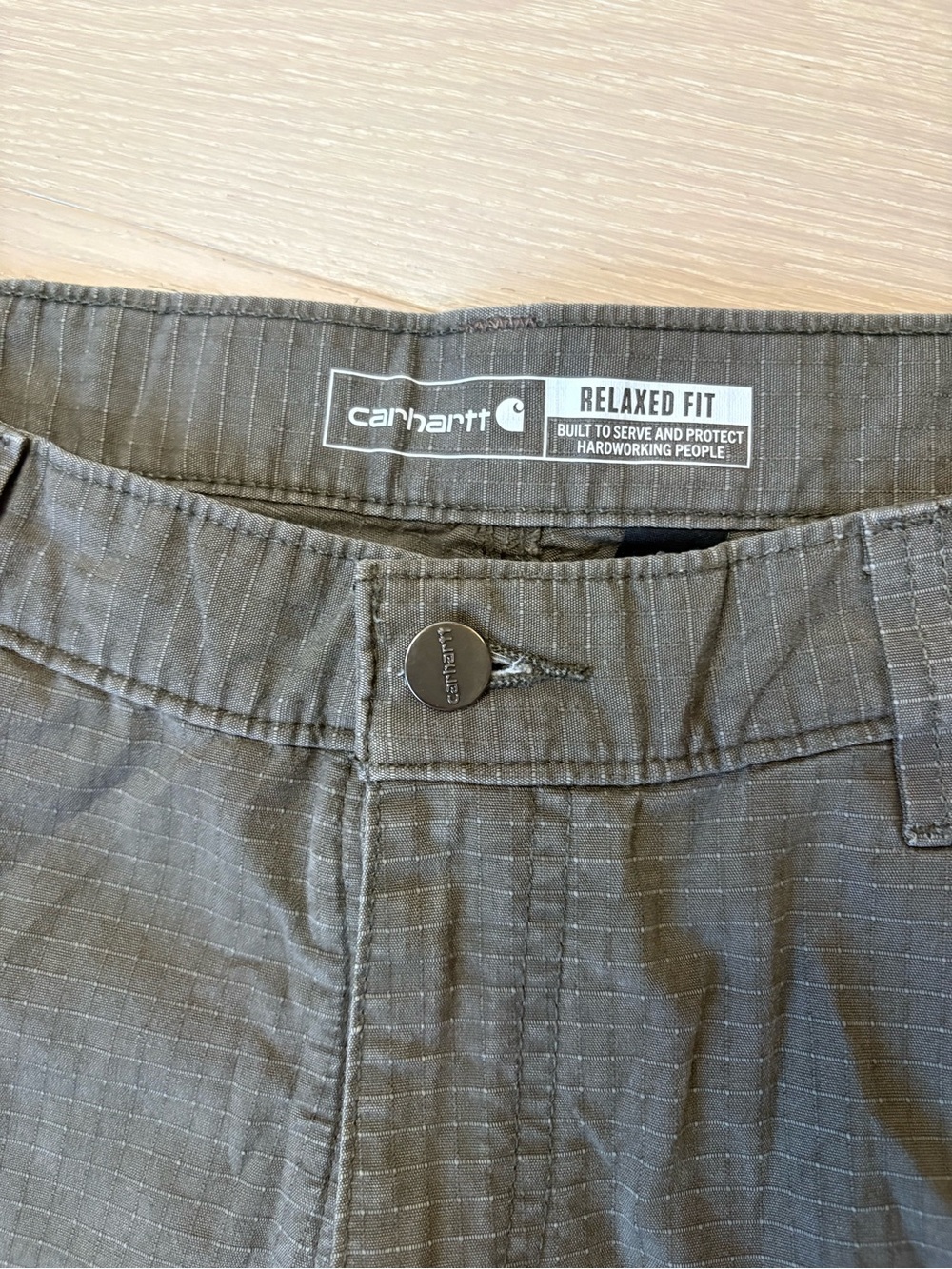CARHARTT FORCE® RELAXED FIT RIPSTOP CARGO WORK SHORT Green men’s 33 - Picture 3 of 9